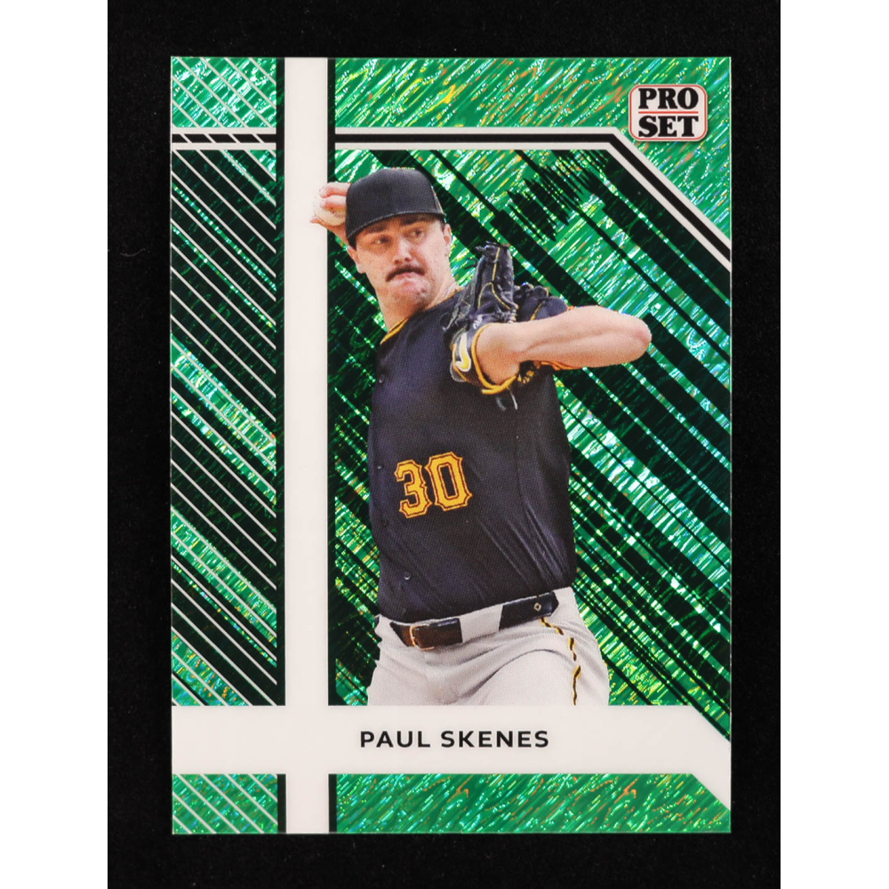 Paul Skenes 2024 Leaf Collective Promo Pro Set Shimmer Green #PSB5 #01/50 RC at PristineAuction.com