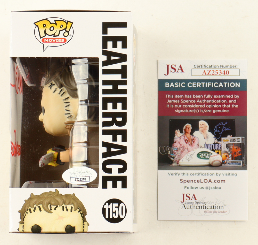 Mark Burnham Signed "The Texas Chainsaw Massacre" #1150 Leatherface Funko Pop! Vinyl Figure Inscribed "Leatherface" (JSA) at PristineAuction.com Mark Burnham Signed "The Texas Chainsaw Massacre" #1150 Leatherface Funko Pop! Vinyl Figure Inscribed "Leatherface" (JSA) at PristineAuction.com