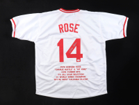 Pete Rose Signed Career Highlight Stat Jersey (JSA) at PristineAuction.com