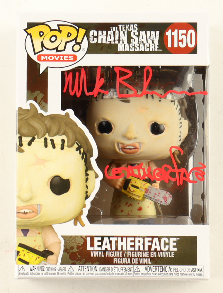 Mark Burnham Signed "The Texas Chainsaw Massacre" #1150 Leatherface Funko Pop! Vinyl Figure Inscribed "Leatherface" (JSA) at PristineAuction.com Mark Burnham Signed "The Texas Chainsaw Massacre" #1150 Leatherface Funko Pop! Vinyl Figure Inscribed "Leatherface" (JSA) at PristineAuction.com
