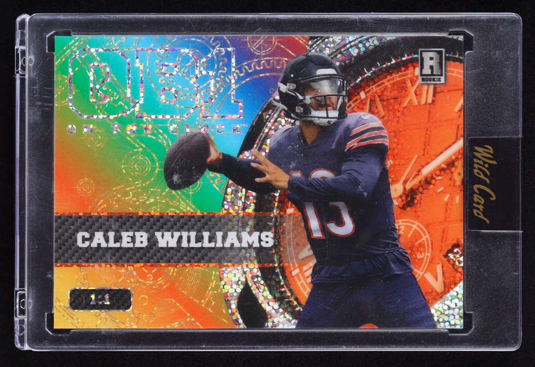 Caleb Williams 2023 Wild Card Alumination On the Clock Silver Sparkle #OCWCW3 RC #1/1 at PristineAuction.com Caleb Williams 2023 Wild Card Alumination On the Clock Silver Sparkle #OCWCW3 RC #1/1 at PristineAuction.com
