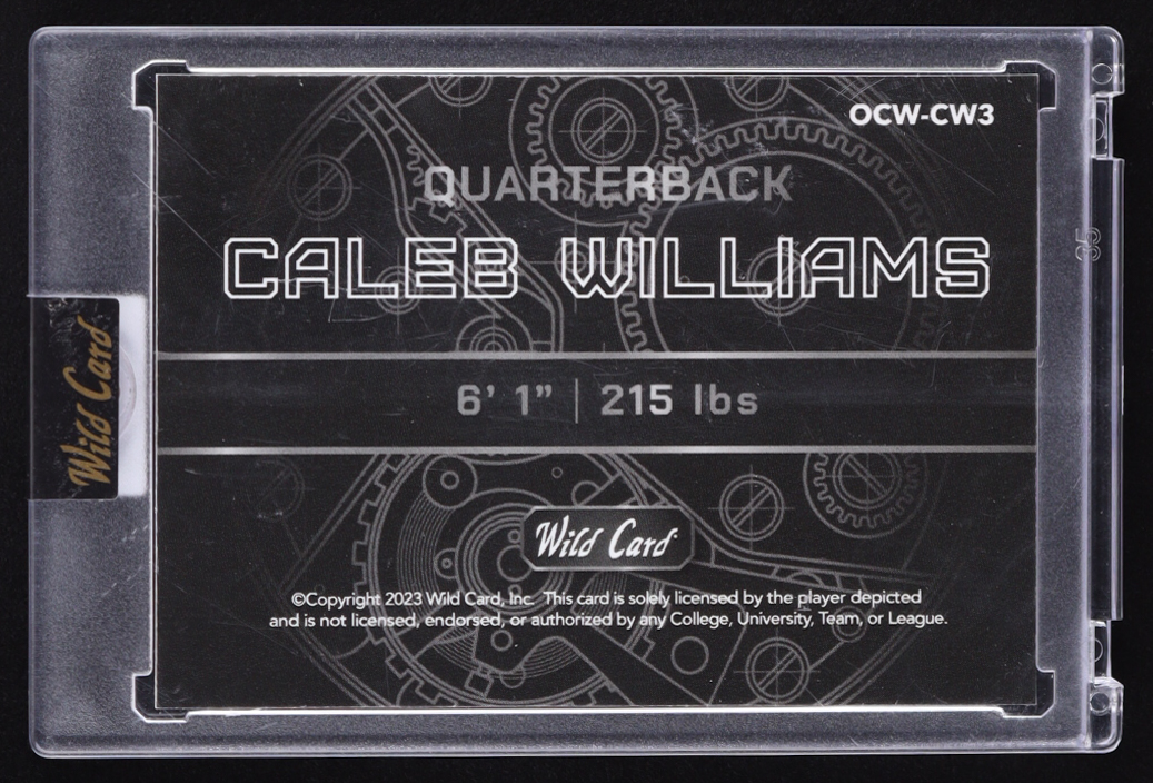 Caleb Williams 2023 Wild Card Alumination On the Clock Silver Sparkle #OCWCW3 RC #1/1 at PristineAuction.com Caleb Williams 2023 Wild Card Alumination On the Clock Silver Sparkle #OCWCW3 RC #1/1 at PristineAuction.com