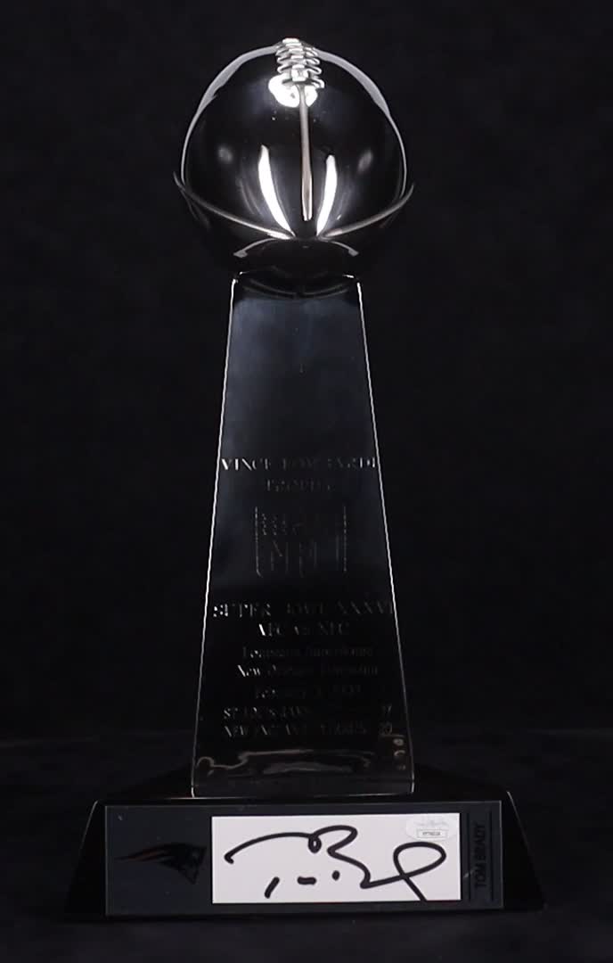 Tom Brady Signed Super Bowl XXXVI Lombardi Trophy (JSA & GOAT) at PristineAuction.com