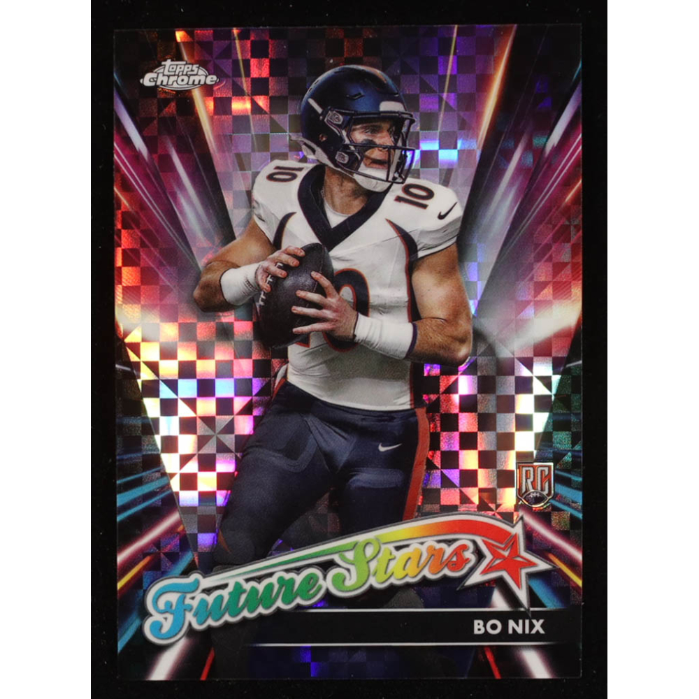 Bo Nix 2024 Topps Chrome Future Stars Xfractors #FS4 RC at PristineAuction.com