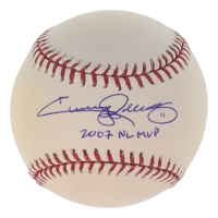 Jimmy Rollins Signed OML Baseball Inscribed "2007 NL MVP" (JSA) at PristineAuction.com