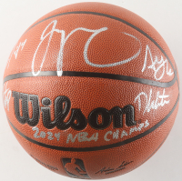 Celtics NBA Basketball Signed By (5) With Jayson Tatum, Jrue Holiday, Al Horford, Derrick White Inscribed "2024 NBA Champs" (JSA & Fanatics) at PristineAuction.com