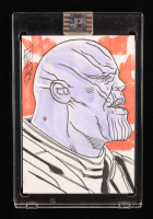 Thanos | Marvel | Original Art Sketch Card by Tom Hodges (1/1 Original Art) at PristineAuction.com