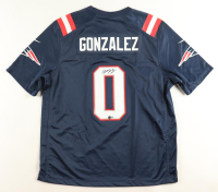 Christian Gonzalez Signed Patriots Nike Authentic Jersey (Beckett) at PristineAuction.com