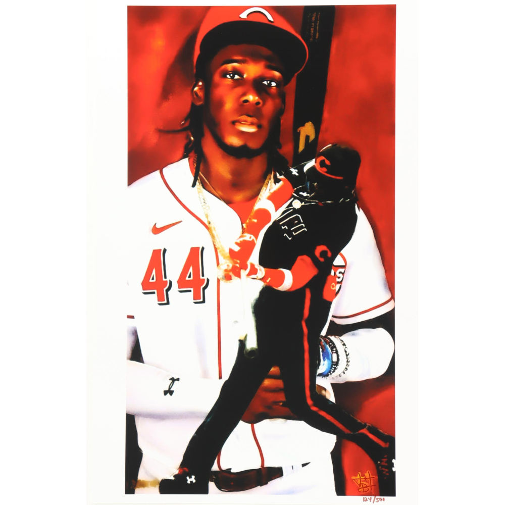 "Elly De La Cruz" Reds LE 12x18 Lithograph by Joshua Barton #/500 (PA) at PristineAuction.com