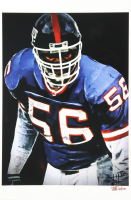 "Lawrence Taylor" Giants LE 12x18 Lithograph by Joshua Barton #/500 (PA) at PristineAuction.com