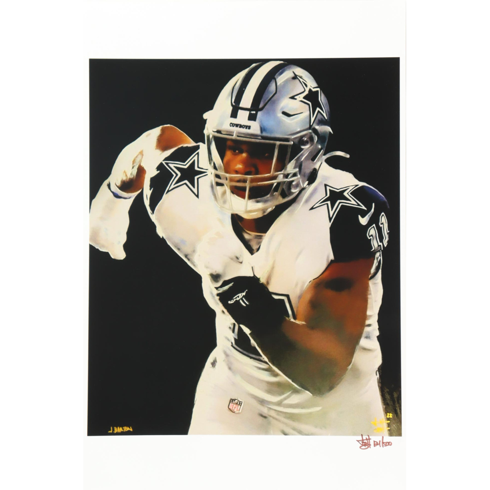 "Micah Parsons" Cowboys LE 12x18 Lithograph by Joshua Barton #/500 (PA) at PristineAuction.com
