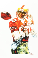 "Jerry Rice" 49ers LE 12x18 Lithograph by Joshua Barton #/500 (PA) at PristineAuction.com