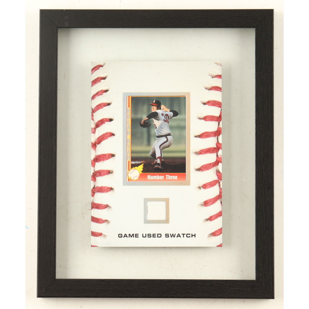 Nolan Ryan Angels 9x11 Framed Jersey Swatch Display with 1991 Pacific Number Three #134 Trading Card at PristineAuction.com