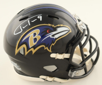 Justin Tucker Signed Ravens Speed Mini Helmet (Beckett) at PristineAuction.com