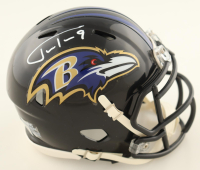 Justin Tucker Signed Ravens Speed Mini Helmet (Beckett) at PristineAuction.com