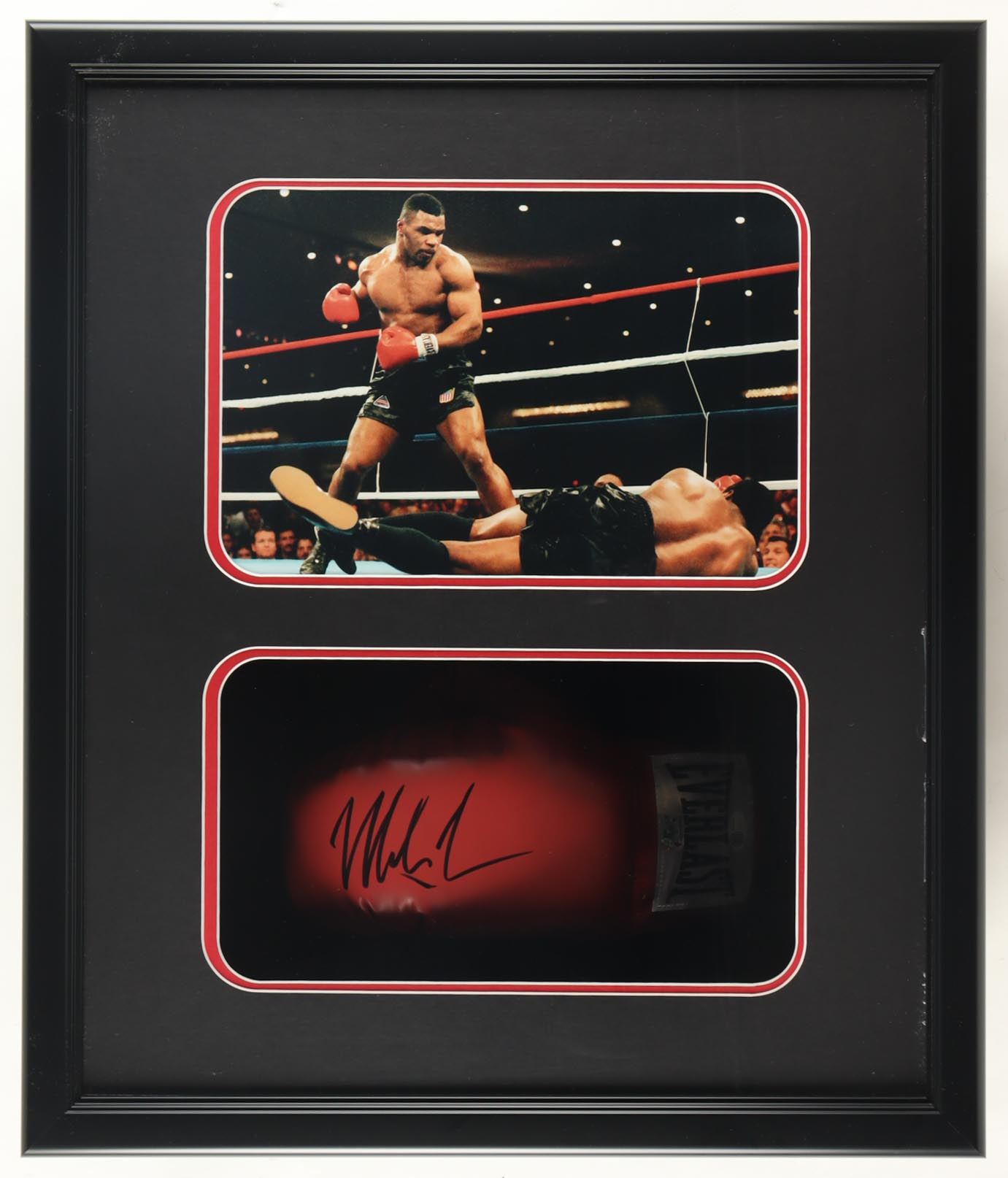 Mike Tyson Signed Custom Framed Shadowbox Everlast Boxing Glove Display ...