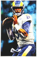 "Matthew Stafford" Rams LE 12x18 Lithograph by Joshua Barton #/500 (PA) at PristineAuction.com