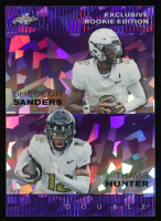 Shedeur Sanders / Travis Hunter 2024 Leaf Metal Special Release Exclusive Rookie Edition Crystal Purple #ERE04 RC #14/15 at PristineAuction.com