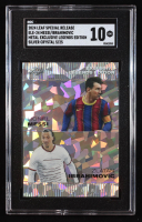 Lionel Messi / Zlatan Ibrahimovic 2024 Leaf Metal Special Release Exclusive Legends Edition Crystal Silver #ELE24 #5/25 (SGC 10) at PristineAuction.com