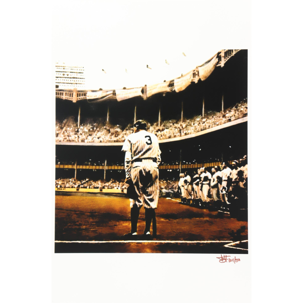 "Babe Ruth" Yankees LE 12x18 Lithograph by Joshua Barton #/500 (PA) at PristineAuction.com