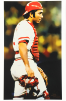 "Johnny Bench" Reds LE 12x18 Lithograph by Joshua Barton #/500 (PA) at PristineAuction.com