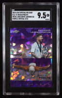 Lionel Messi / Michael Phelps 2024 Leaf Metal Special Release Exclusive Legends Edition Crystal Purple #ELE21 #4/15 (SGC 9.5) at PristineAuction.com
