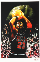 "Michael Jordan" Bulls LE 12x18 Lithograph by Joshua Barton #/500 (PA) at PristineAuction.com
