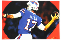 "Josh Allen" Bills LE 12x18 Lithograph by Joshua Barton #/500 (PA) at PristineAuction.com