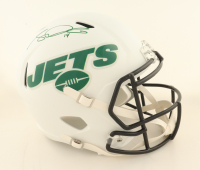 Sam Darnold Signed Jets Full-Size Flat White Alternate Speed Helmet (Beckett) at PristineAuction.com