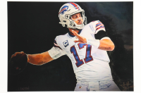 "Josh Allen" Bills LE 12x18 Lithograph by Joshua Barton #/500 (PA) at PristineAuction.com
