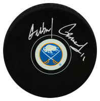 Gilbert Perreault Signed Sabres Logo Hockey Puck (Schwartz) at PristineAuction.com