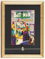 1959 "Batman" Issue #125 Custom Framed DC Comic Book Display with Batman Pin at PristineAuction.com