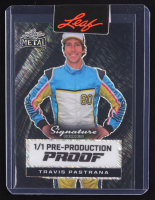 Travis Pastrana Leaf Metal Signature Series Shimmer Black Pre-Production Proof #NNO #1/1 at PristineAuction.com