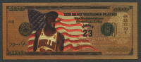 Michael Jordan 24K Gold Commemorative $100 Bill at PristineAuction.com