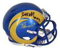 Puka Nacua & Kyren Williams Signed Rams Speed Mini Helmet (Beckett & Fanatics) at PristineAuction.com