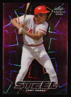 Tony Perez 2023 Leaf Trinity Mega Box Steel Lazer Pink #S77 #9/25 at PristineAuction.com