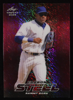 Sammy Sosa 2023 Leaf Trinity Mega Box Steel Carbon Shimmer Pink #S66 #6/7 at PristineAuction.com