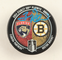 Brad Marchand Signed 2024 Stanley Cup Playoffs Logo Hockey Puck (Marchand) at PristineAuction.com