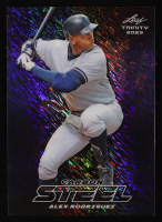 Alex Rodriguez 2023 Leaf Trinity Mega Box Steel Carbon Shimmer Blue #S4 #2/9 at PristineAuction.com