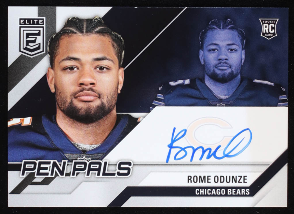 Rome Odunze 2024 Elite Pen Pals Blue Ink #7 RC