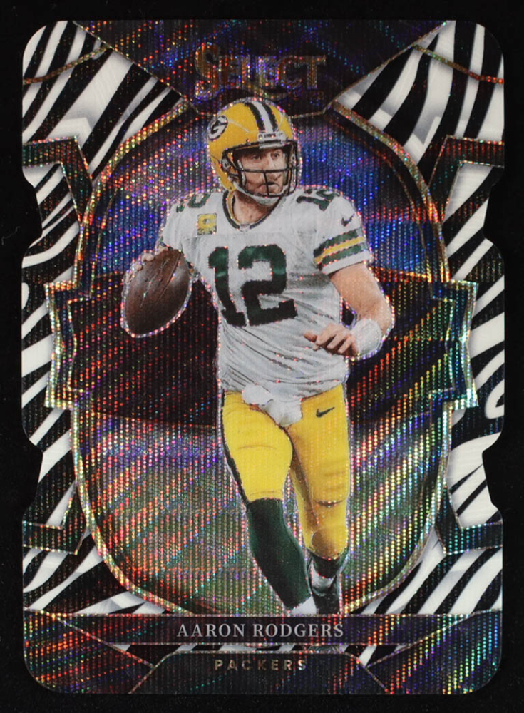 Aaron Rodgers 2022 Select Prizm Zebra Die Cut #55