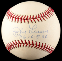 Don Larsen Signed OML Baseball Inscribed "PG 10-8-56" (Steiner & MLB) at PristineAuction.com