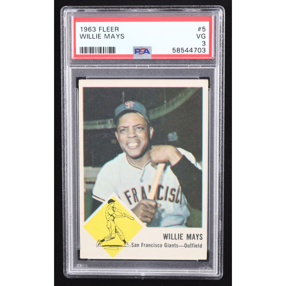 Willie Mays 1963 Fleer #5 (PSA 3) at PristineAuction.com