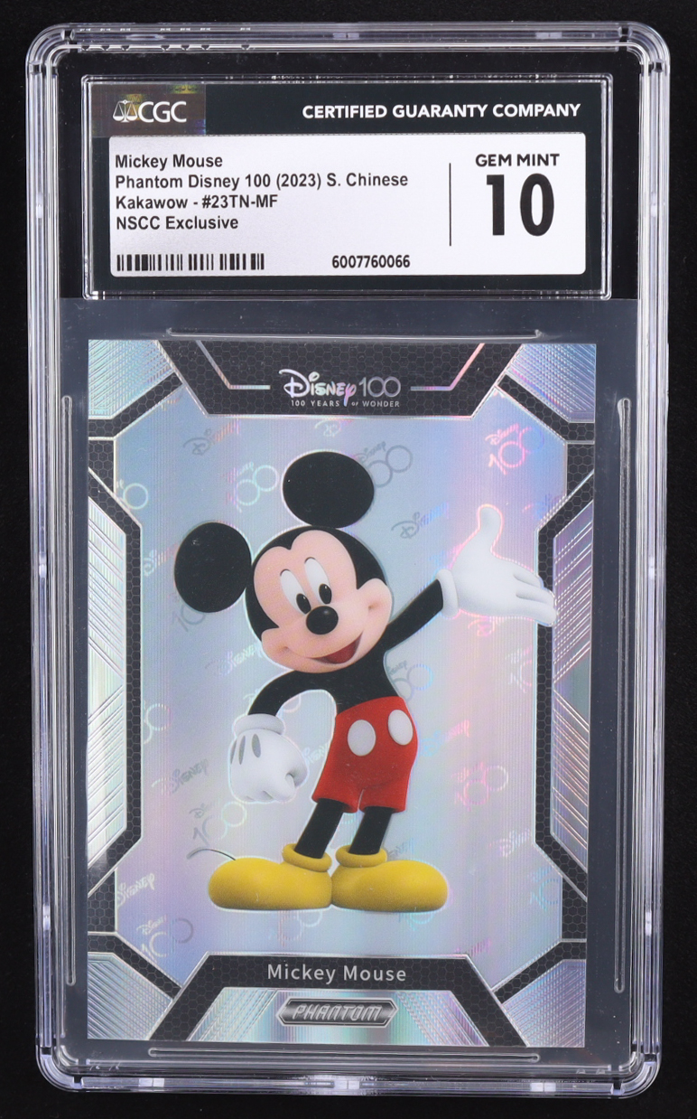 Mickey Mouse 2023 Kakawow Phantom Disney 100 NSCC Exclusive #23TNMF #429/500 (CGC 10) at PristineAuction.com Mickey Mouse 2023 Kakawow Phantom Disney 100 NSCC Exclusive #23TNMF #429/500 (CGC 10) at PristineAuction.com