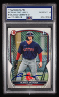 Roman Anthony Signed 2023 Bowman Prospects #BP71 RC (PSA | Auto 10) at PristineAuction.com