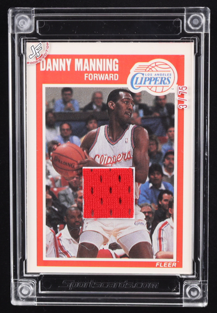 Danny Manning 1989-90 Fleer Jersey Fusion Game-Worn Memorabilia #71 #03/75 RC