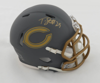Tyrique Stevenson Signed Bears Slate Alternate Speed Mini Helmet (JSA) at PristineAuction.com