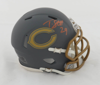 Tyrique Stevenson Signed Bears Slate Alternate Speed Mini Helmet (JSA) at PristineAuction.com