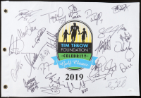 2019 Tim Tebow Foundation Celebrity Golf Classic 14x20 Pin Flag Signed by (26) with Marcus Allen, Terrell Owens, Anthony Munoz, Sterling Sharpe (JSA) at PristineAuction.com