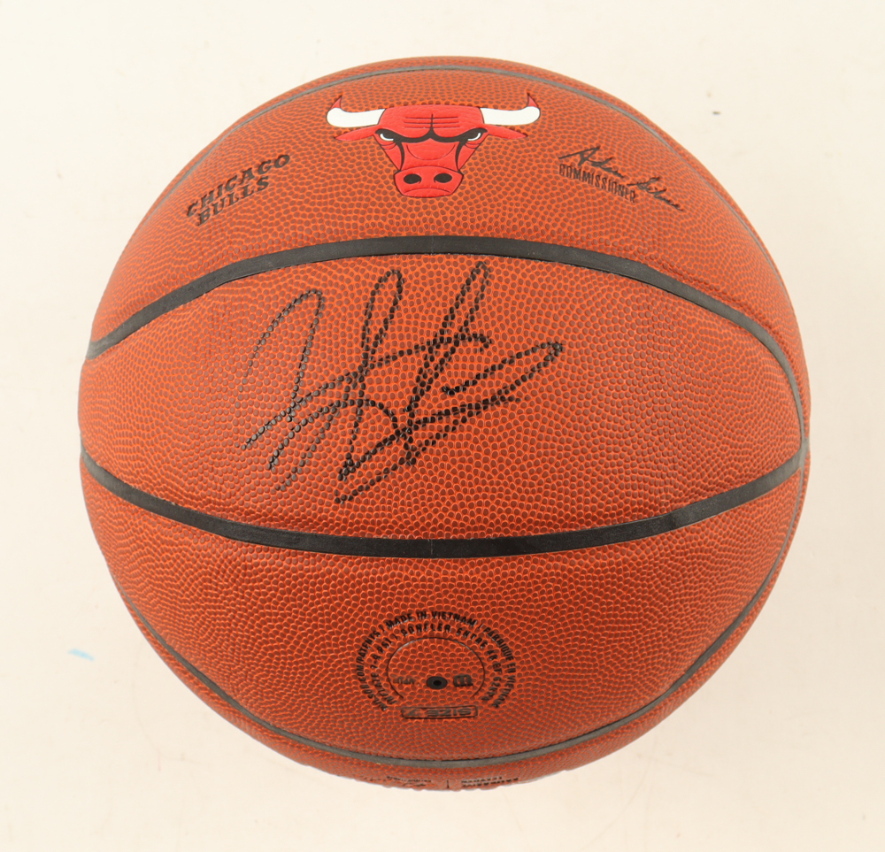 Dennis Rodman Signed Bulls Logo NBA Basketball (PIA) at PristineAuction.com Dennis Rodman Signed Bulls Logo NBA Basketball (PIA) at PristineAuction.com